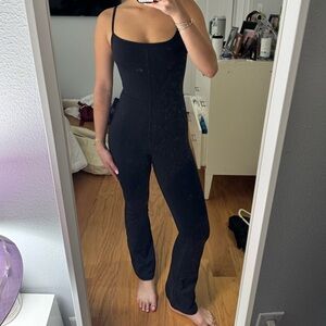 Black Aritzia Flare Jumpsuit
